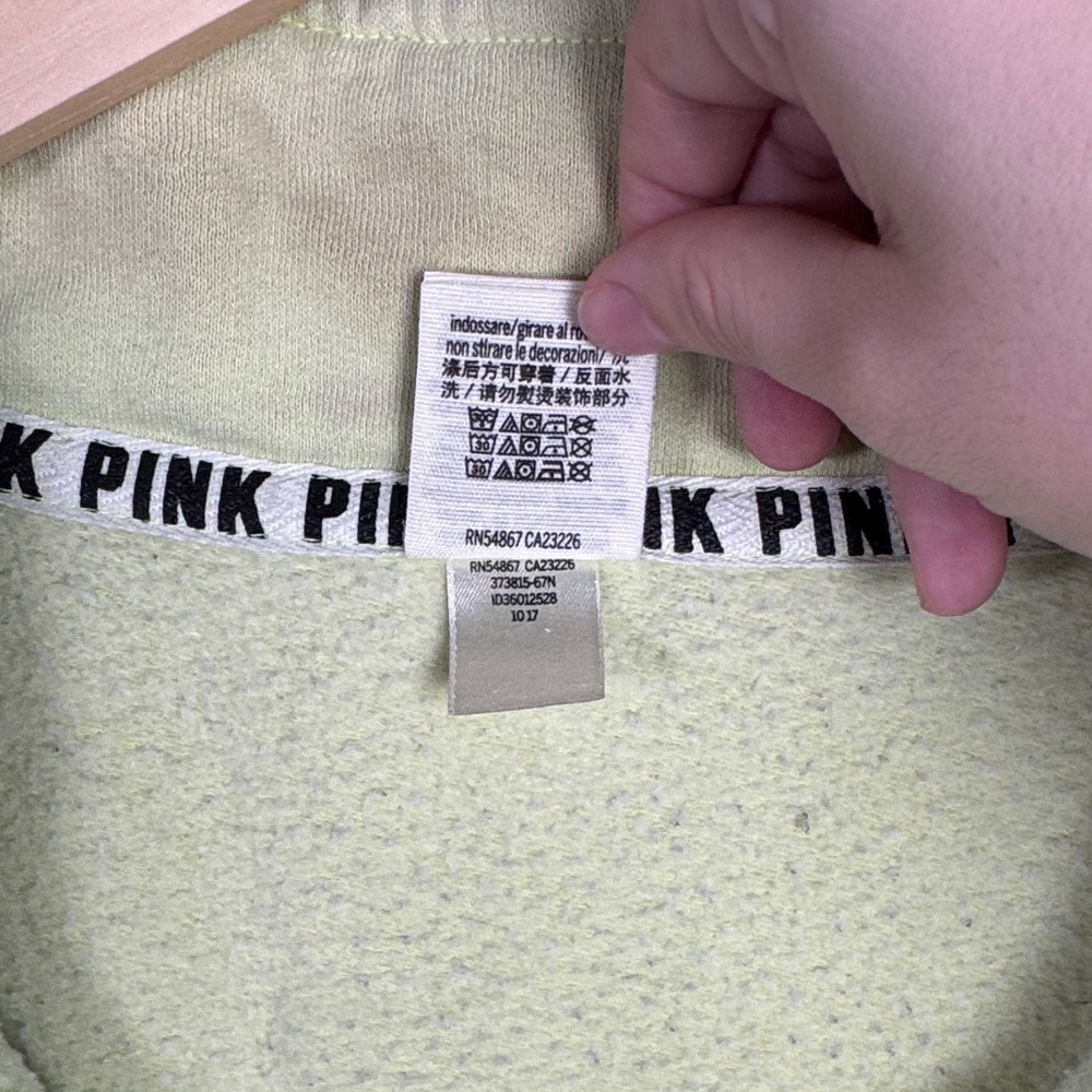 Y2K Style PINK VS Neon Green Oversized 1/4 Zip Sweatshirt Size L Read Desc - Picture 6 of 6